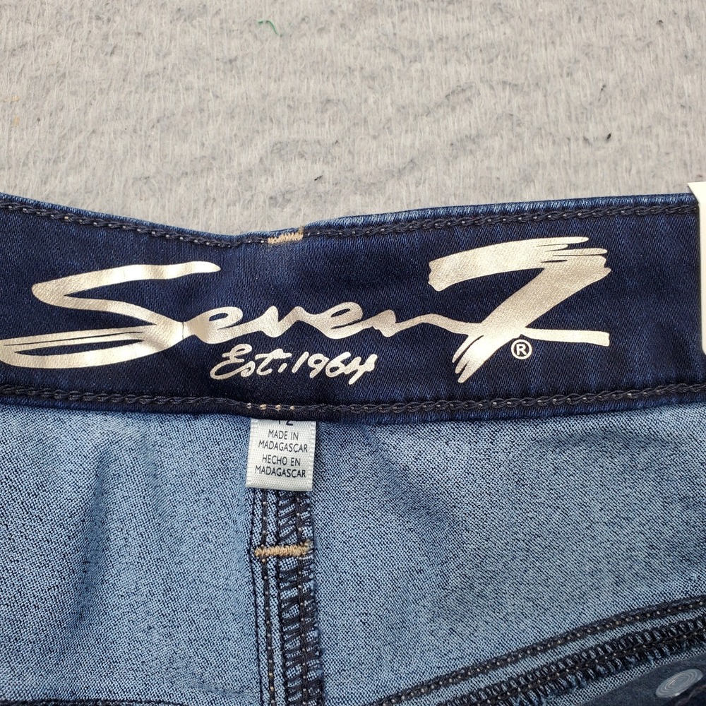 Seven7 Legging Jeans Women 12 Blue Denim Cotton Ultra High Rise Ultimate Comfort - Picture 7 of 10